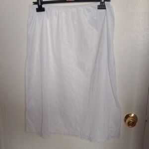 White A-Line Midi Skirt for Casual Wear